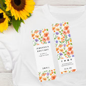 Bekleidungsmarken für kleine Unternehmen Preis-Eti Telefonnummerkarte