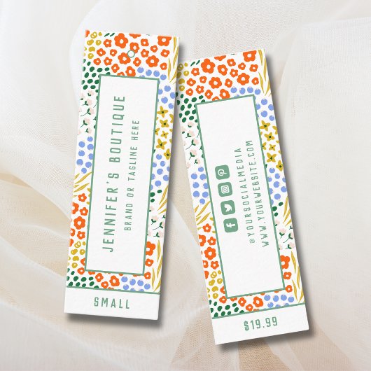 Bekleidungsmarken für kleine Unternehmen Preis-Eti Telefonnummerkarte