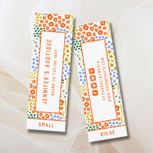 Bekleidungsmarken für kleine Unternehmen Preis-Eti Telefonnummerkarte