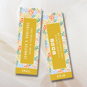 Bekleidungsmarken für kleine Unternehmen Preis-Eti Telefonnummerkarte