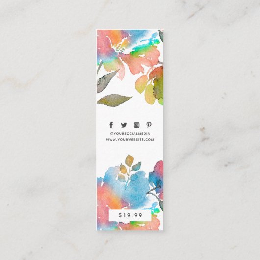 Bekleidungsmarken für kleine Unternehmen Preis-Eti Telefonnummerkarte (Rückseite)