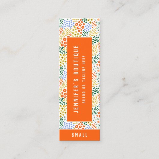 Bekleidungsmarken für kleine Unternehmen Preis-Eti Telefonnummerkarte (Vorderseite)