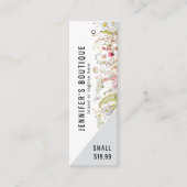 Bekleidungsmarken für kleine Unternehmen Preis-Eti Telefonnummerkarte (Vorderseite)