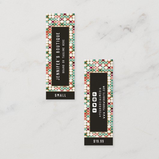 Bekleidungsmarken für kleine Unternehmen, Retro-Pr Telefonnummerkarte (Vorne/Hinten)