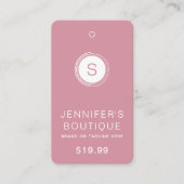 Bekleidungsmarken für kleine Unternehmen rosa Telefonnummerkarte (Vorderseite)