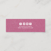 Bekleidungsmarken für kleine Unternehmen rosa weiß Telefonnummerkarte (Rückseite)