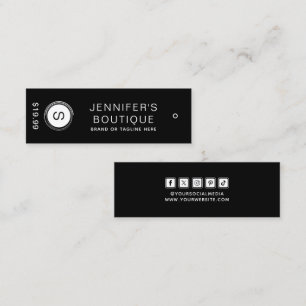 Bekleidungsmarken für kleine Unternehmen - schwarz Telefonnummerkarte