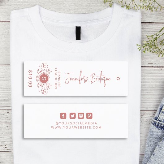 Bekleidungsmarken für kleine Unternehmen Weißpreis Telefonnummerkarte