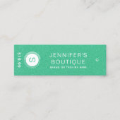Bekleidungsmarken Grün für kleine Unternehmen Telefonnummerkarte (Vorderseite)