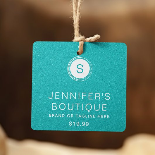 Bekleidungsmarken Kleine Unternehmen Aqua Glitzer Telefonnummerkarte
