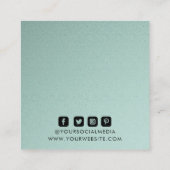 Bekleidungsmarken Kleine Unternehmen Blue Floral P Telefonnummerkarte (Rückseite)