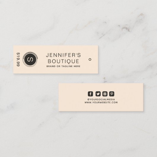 Bekleidungsmarken Kleine Unternehmen - Braune Prei Telefonnummerkarte (Vorne/Hinten)