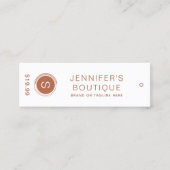 Bekleidungsmarken Kleine Unternehmen - Braune Prei Telefonnummerkarte (Vorderseite)