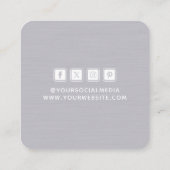 Bekleidungsmarken Kleine Unternehmen Grau weiß Telefonnummerkarte (Rückseite)