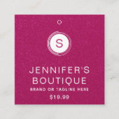 Bekleidungsmarken Kleine Unternehmen Hot Pink Glit Telefonnummerkarte (Vorderseite)
