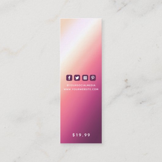 Bekleidungsmarken Kleine Unternehmen Moderne Abstr Telefonnummerkarte (Rückseite)