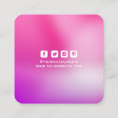 Bekleidungsmarken Kleine Unternehmen Ombre Pink Li Telefonnummerkarte (Rückseite)