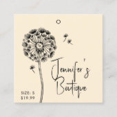 Bekleidungsmarken Kleine Unternehmen Peach Blumenp Telefonnummerkarte (Vorderseite)