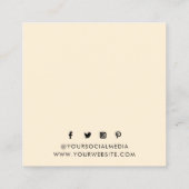 Bekleidungsmarken Kleine Unternehmen Peach Blumenp Telefonnummerkarte (Rückseite)