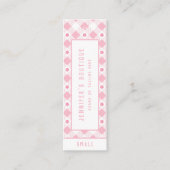 Bekleidungsmarken Kleine Unternehmen Preppy Pink P Telefonnummerkarte (Vorderseite)