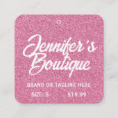 Bekleidungsmarken Kleine Unternehmen rosa Weißer G Telefonnummerkarte (Vorderseite)