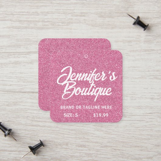 Bekleidungsmarken Kleine Unternehmen rosa Weißer G Telefonnummerkarte (Vorderseite/Rückseite Beispiel)