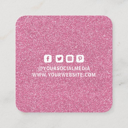 Bekleidungsmarken Kleine Unternehmen rosa Weißer G Telefonnummerkarte (Rückseite)