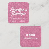Bekleidungsmarken Kleine Unternehmen rosa Weißer G Telefonnummerkarte (Vorne/Hinten)