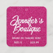 Bekleidungsmarken Kleine Unternehmen rosa Weißer G Telefonnummerkarte (Vorderseite)