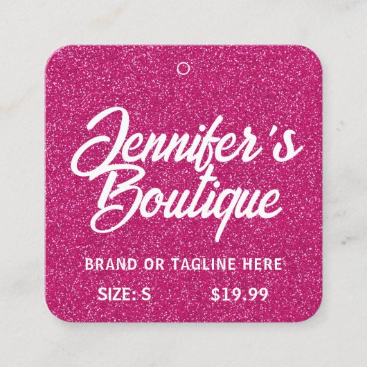 Bekleidungsmarken Kleine Unternehmen rosa Weißer G Telefonnummerkarte (Vorderseite)