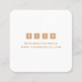 Bekleidungsmarken Kleine Unternehmen Tan White Telefonnummerkarte (Rückseite)