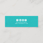Bekleidungsmarken Kleines Unternehmen Aqua White Telefonnummerkarte (Rückseite)
