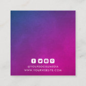 Bekleidungsmarken Lila Blumenpreise für kleine Unt Telefonnummerkarte (Rückseite)