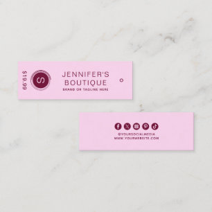 Bekleidungsmarken Lila Preismarken für kleine Unte Telefonnummerkarte