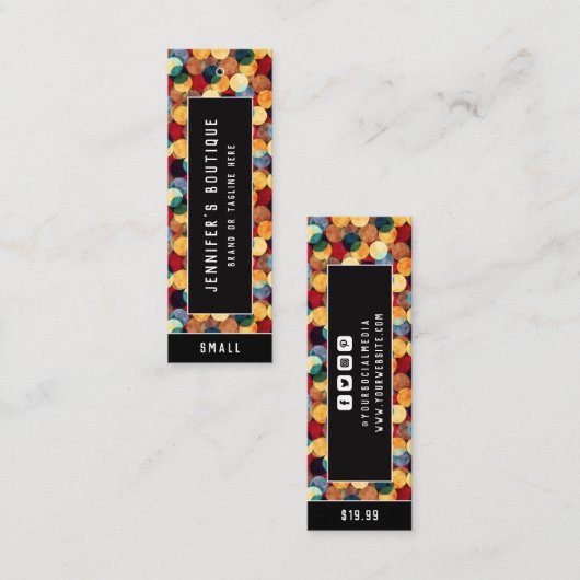 Bekleidungsmarken Preis für kleine Unternehmen Telefonnummerkarte (Vorne/Hinten)