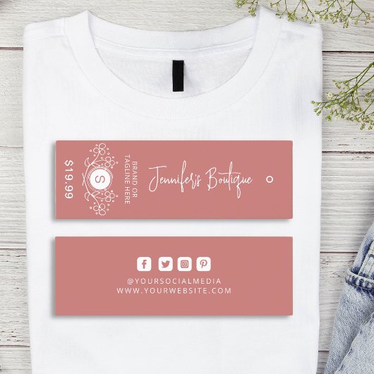 Bekleidungsmarken - Preismarken für kleine Unterne Telefonnummerkarte