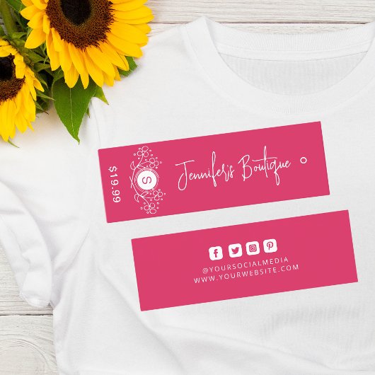 Bekleidungsmarken Preisschilder für kleine Unterne Telefonnummerkarte