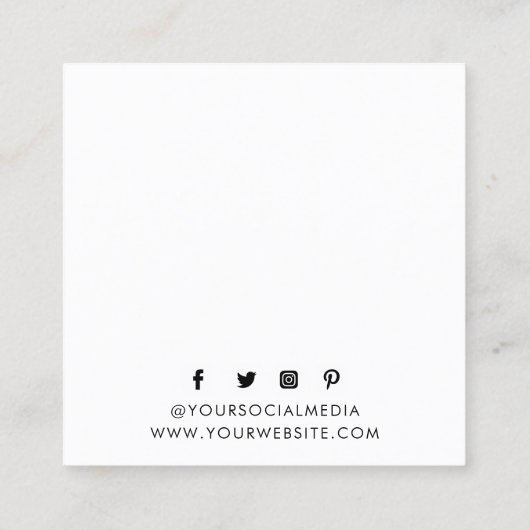 Bekleidungsmarken Schwarz-weiß für kleine Unterneh Telefonnummerkarte (Rückseite)