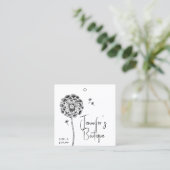 Bekleidungsmarken Schwarz-weiß für kleine Unterneh Telefonnummerkarte (Stehend Vorderseite)