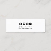 Bekleidungsmarken Schwarz-weiß für kleine Unterneh Telefonnummerkarte (Rückseite)