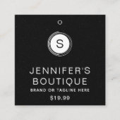 Bekleidungsmarken Small Business Black Glitzer Telefonnummerkarte (Vorderseite)