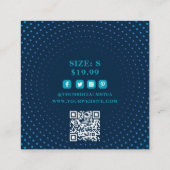 Bekleidungsmarken Small Business Blue Dot Telefonnummerkarte (Rückseite)