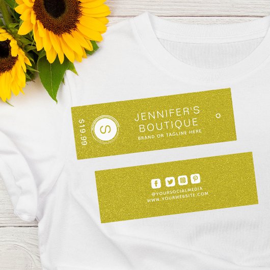 Bekleidungsmarken Small Business Gold White Telefonnummerkarte