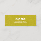 Bekleidungsmarken Small Business Gold White Telefonnummerkarte (Rückseite)