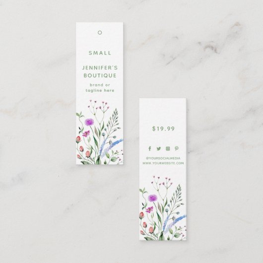 Bekleidungsmarken Small Business Luxury Floral Telefonnummerkarte (Vorne/Hinten)