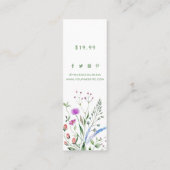 Bekleidungsmarken Small Business Luxury Floral Telefonnummerkarte (Rückseite)