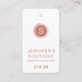 Bekleidungsmarken Small Business Red White Telefonnummerkarte (Vorderseite)