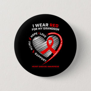 Bekleidungsprodukte Red Grandson Heart Disease Awa Button