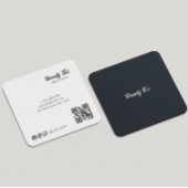 BekleidungsStore Schwarz-weiß Grauer Qr-Code Quadratische Visitenkarte