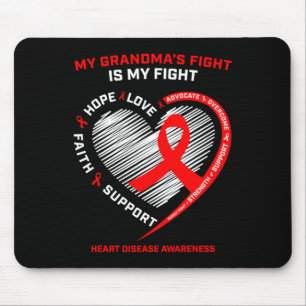 Bekleidungsunterstützung Oma Red Heart Disease Awa Mousepad